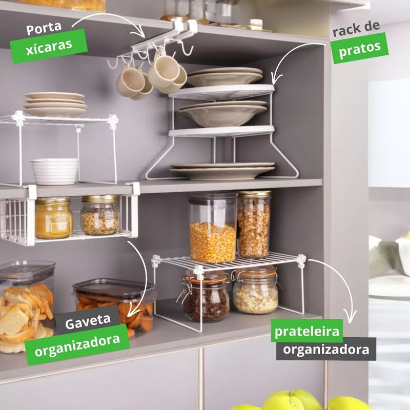 Kit Armário ChefClean 5x1 | Otimização Vertical e Adeus à Bagunça
