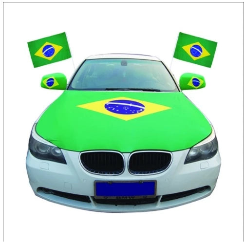 Kit Bandeira Brasileira Automotiva | Mostre seu Orgulho em Movimento | Kit com 3 Bandeiras