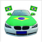 Kit Bandeira Brasileira Automotiva | Mostre seu Orgulho em Movimento | Kit com 3 Bandeiras