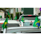 Kit Bandeira Brasileira Automotiva | Mostre seu Orgulho em Movimento | Kit com 3 Bandeiras
