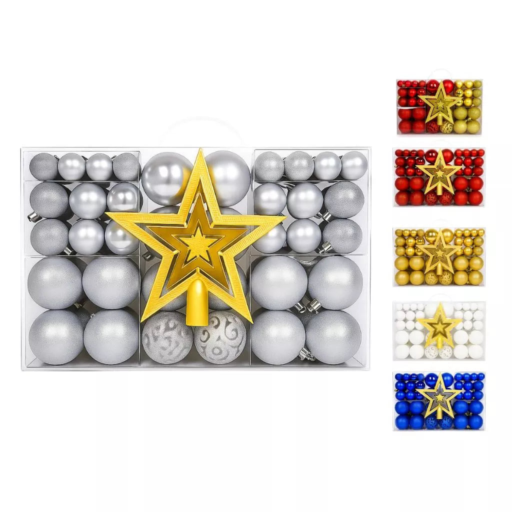 Kit Bolas Natal Premium Luxo | Decoração Completa com Variedade e Brilho