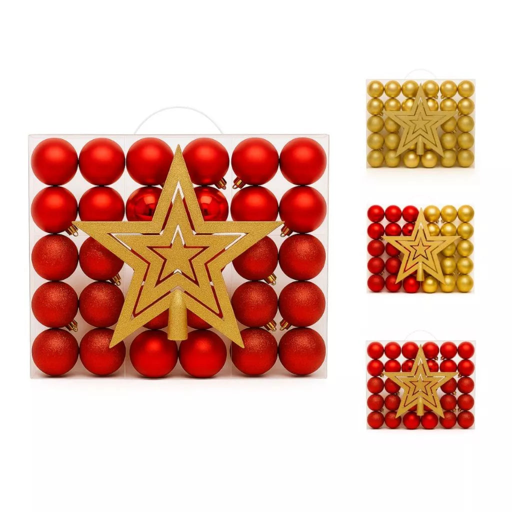 Kit Bolas Natal Premium Luxo | Decoração Completa com Variedade e Brilho