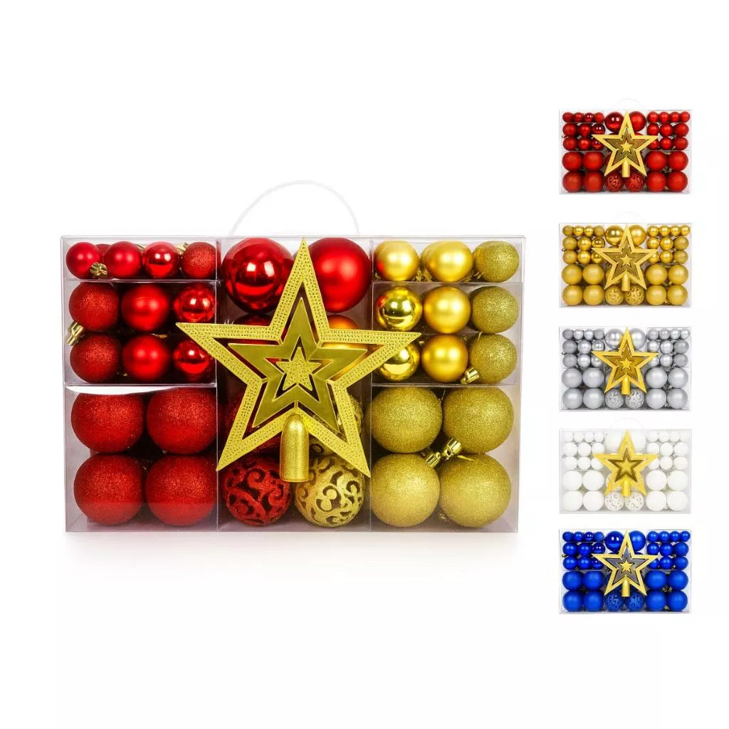 Kit Bolas Natal Premium Luxo | Decoração Completa com Variedade e Brilho