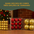 Kit Bolas Natal Premium Luxo | Decoração Completa com Variedade e Brilho