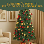 Kit Bolas Natal Premium Luxo | Decoração Completa com Variedade e Brilho
