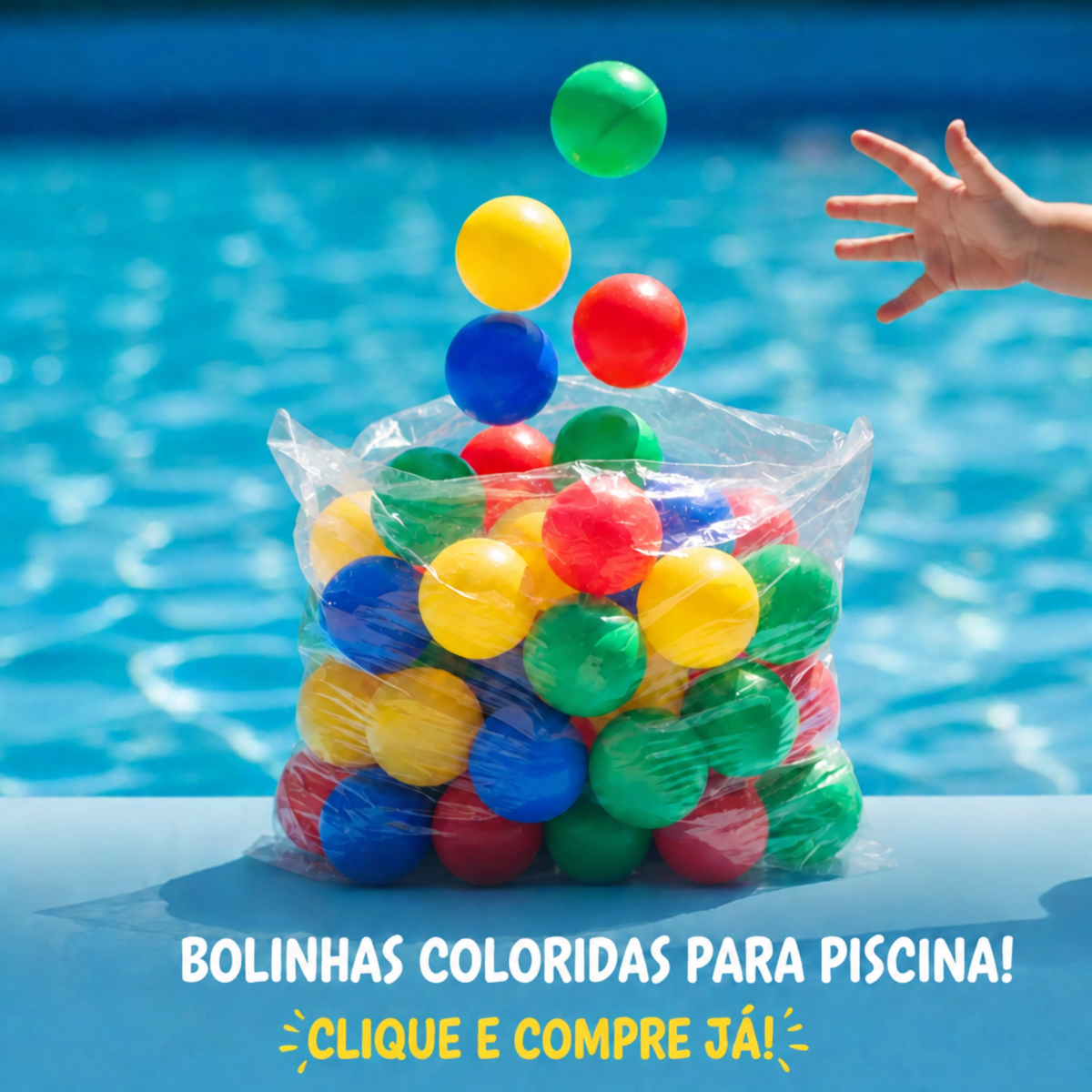 Kit Bolinhas Coloridas para Piscina | Material Premium, Resistente e Atóxico