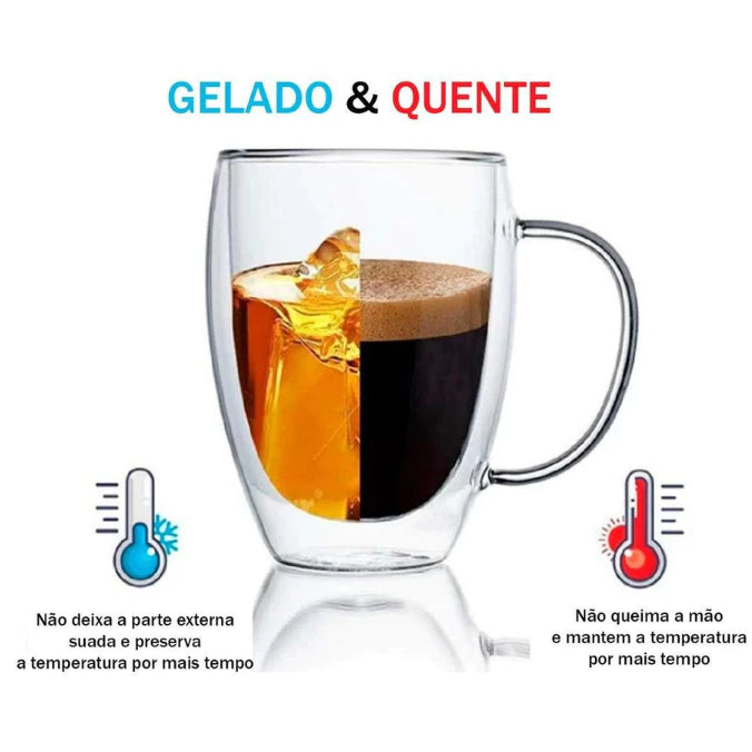 ideal para bebida quente ou fria