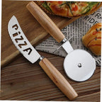 Kit Chef Pizza | Corte Preciso em Inox e Cabo de Madeira Clássico