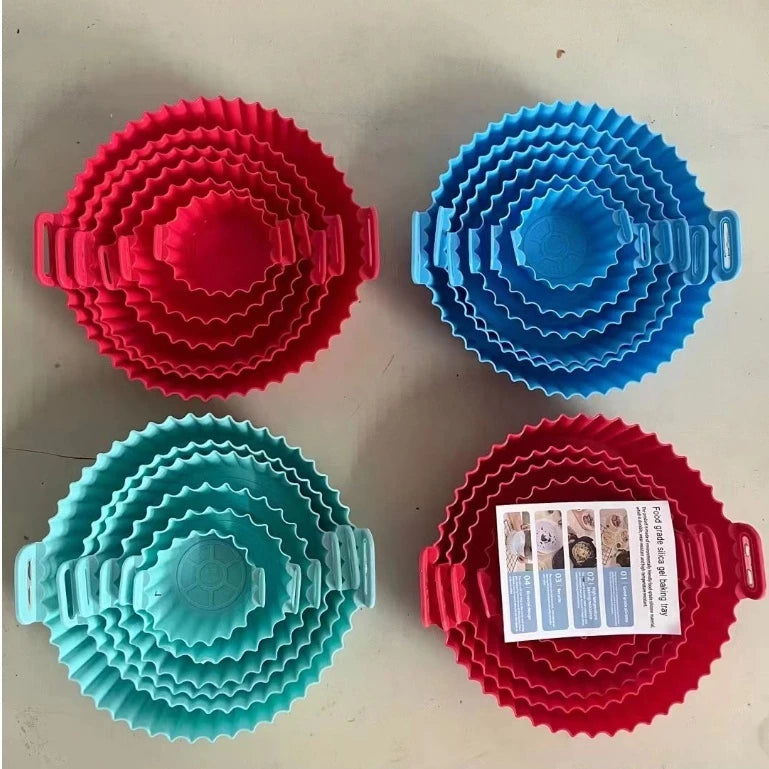 Kit Chef Silicone Air Fryer | 6 Formas Flexíveis Antiaderentes de Alta Resistência
