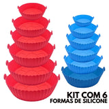 Kit Chef Silicone Air Fryer | 6 Formas Flexíveis Antiaderentes de Alta Resistência