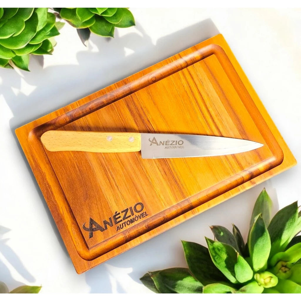 Kit Churrasco Signature Wood | Cortes de Chef e Tábua Personalizada de Luxo