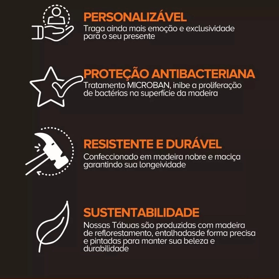 Kit Churrasco Signature Wood | Cortes de Chef e Tábua Personalizada de Luxo