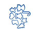 Kit Cortadores Festa Natalina | Crie Doces e Biscoitos Decorados com Magia | Kit com 8 peças