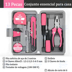 Kit Ferramentas PinkFix Pro | Conjunto Completo em Rosa para Reparos, Montagens e Projetos DIY