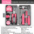 Kit Ferramentas PinkFix Pro | Conjunto Completo em Rosa para Reparos, Montagens e Projetos DIY
