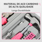 Kit Ferramentas PinkFix Pro | Conjunto Completo em Rosa para Reparos, Montagens e Projetos DIY