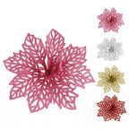 Kit Flores Natal Luxo LuvinCo | Decoração Elegante com Brilho e Charme | Kit com 6