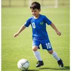 Kit Infantil Seleção Brasileira Unissex | Poliéster Premium que Não Desbota | Camiseta + Shorts
