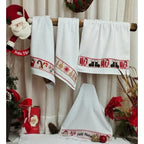 Kit Pano de Copa Festivo | Decoração Natalina e Alta Absorção | Kit 3 Unidades