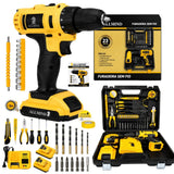 Kit Parafusadeira BuildMaster 25V | Potência Profissional com Maleta Completa e Jogo de Soquetes 46 Peças