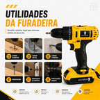 Kit Parafusadeira BuildMaster 25V | Potência Profissional com Maleta Completa e Jogo de Soquetes 46 Peças
