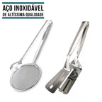 Kit Pegador Gourmet ChefDuo | Segurança e Praticidade na Fritura e no Churrasco