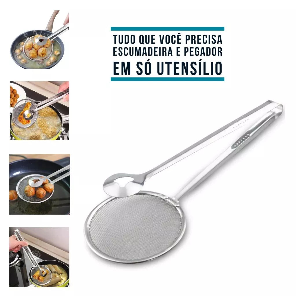 Kit Pegador Gourmet ChefDuo | Segurança e Praticidade na Fritura e no Churrasco