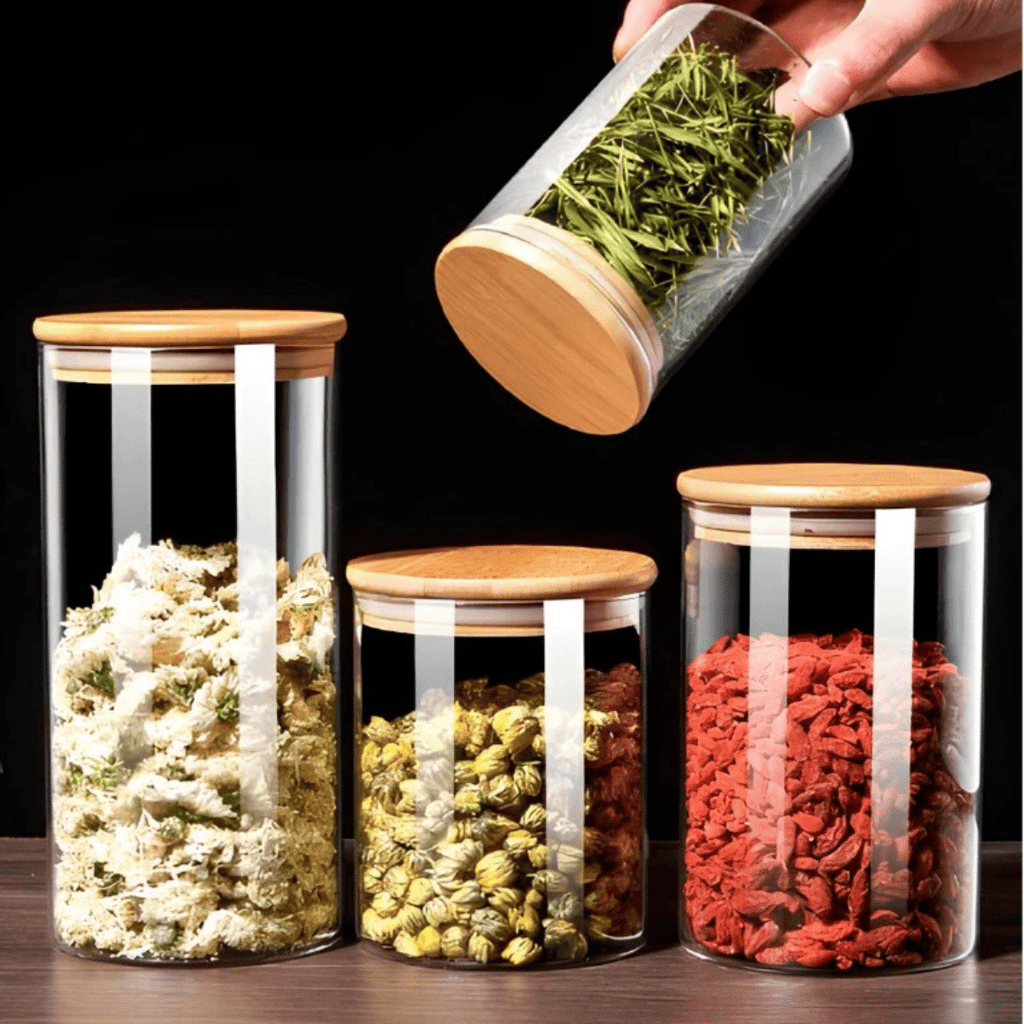 Kit Potes Herméticos Bambu Elegance