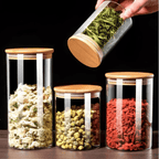 Kit Potes Herméticos Bambu Elegance