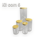 Kit Potes Herméticos Bambu Elegance