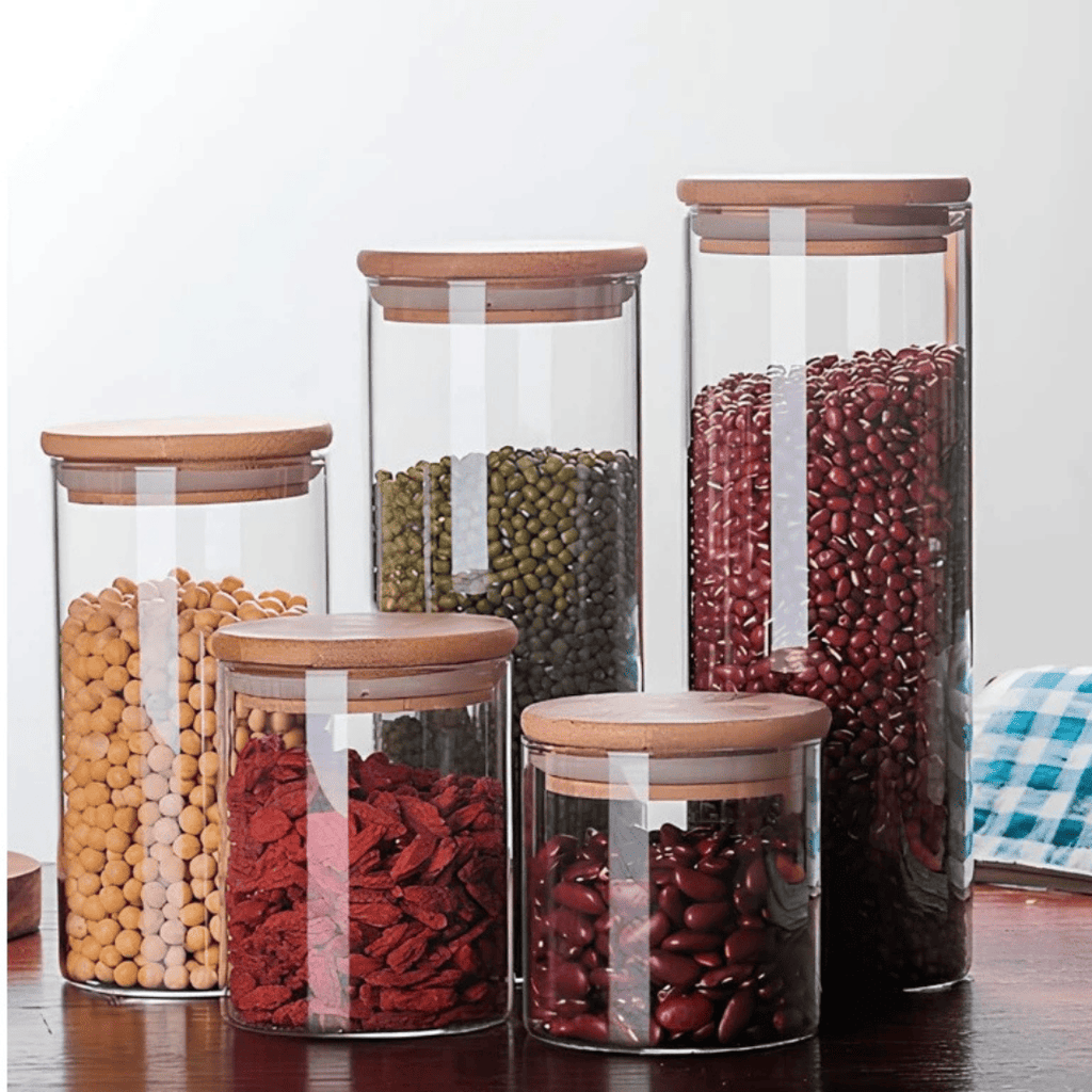 Kit Potes Herméticos Bambu Elegance