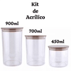 Kit Potes Herméticos Bambu Elegance