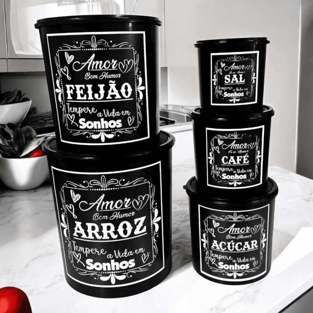 Kit Potes KitchenCharm 5 Peças