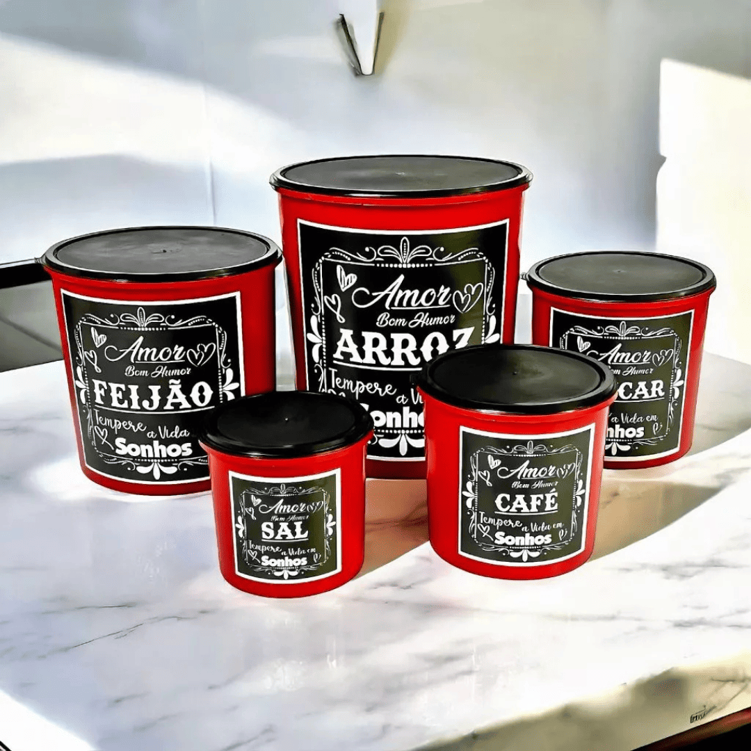 Kit Potes KitchenCharm 5 Peças