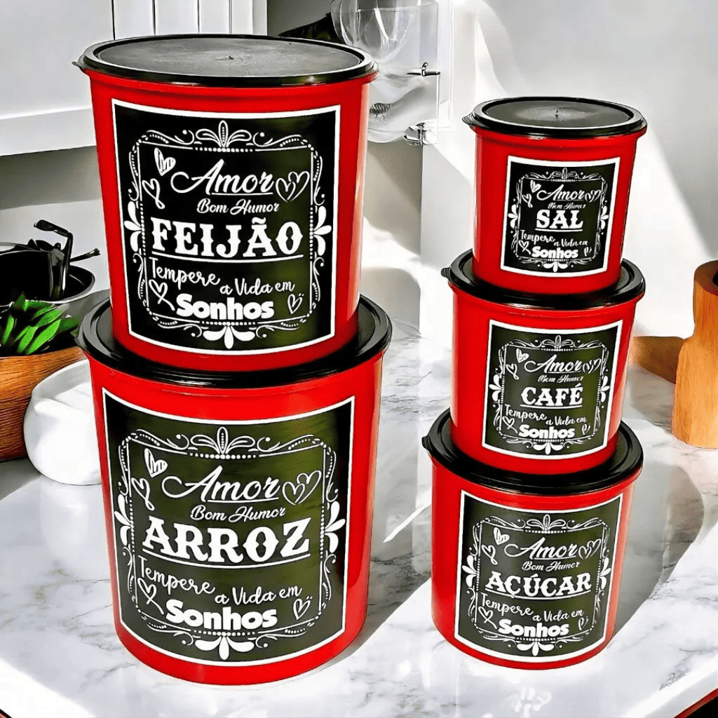 Kit Potes KitchenCharm 5 Peças