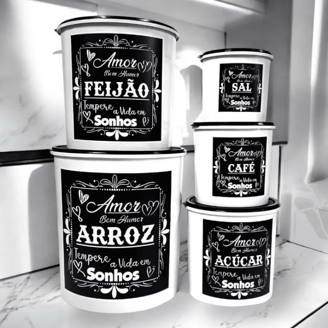 Kit Potes KitchenCharm 5 Peças