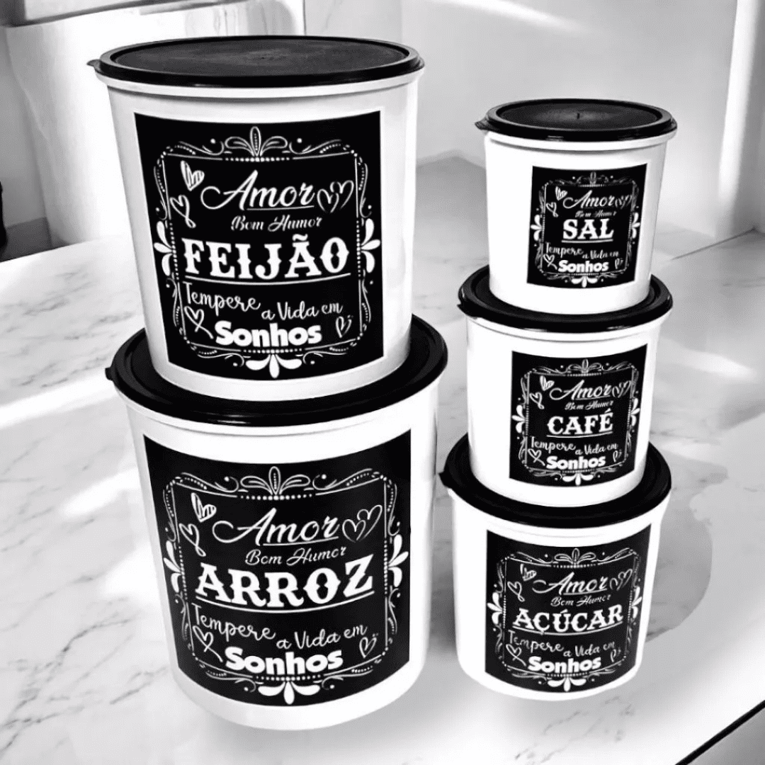 Kit Potes KitchenCharm 5 Peças