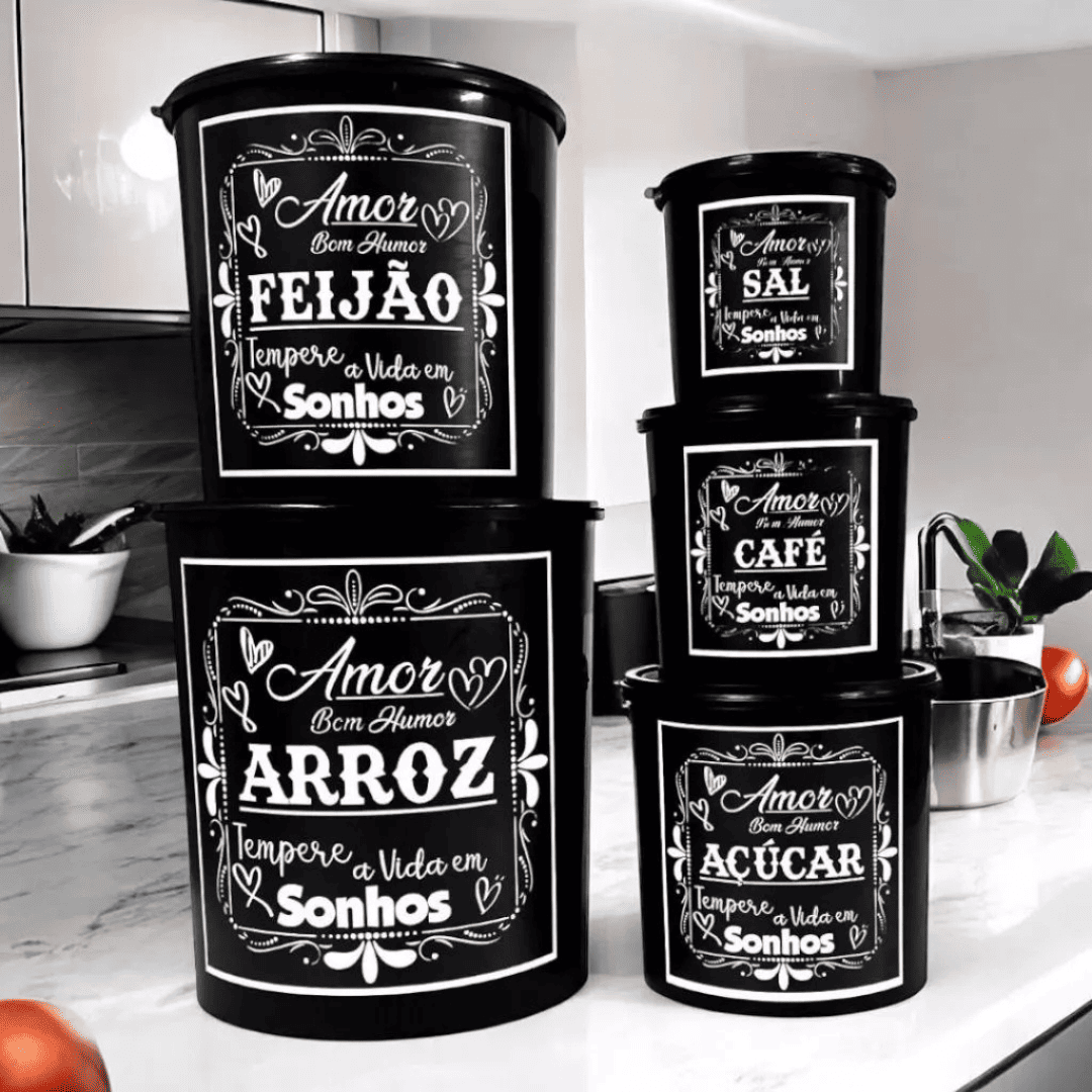 Kit Potes KitchenCharm 5 Peças