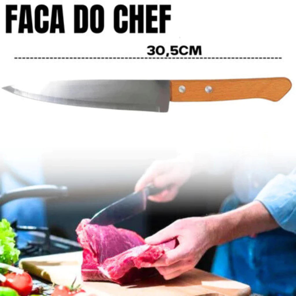 Kit Presente Churrasco Premium | Tábua de Bambu Ecológica e Acessórios em Inox