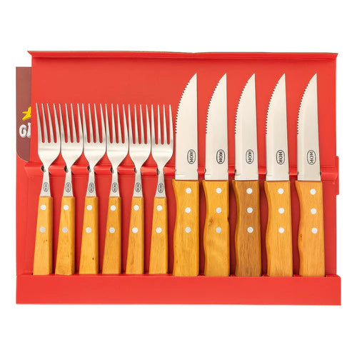 Kit Talheres Churrasqueiro Mor | Kit 12 Peças para Churrasco de Elite
