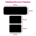 Kit Tapete Natal LuxoClean | Praticidade e Alegria para Receber a Família | Kit 3 Unidades