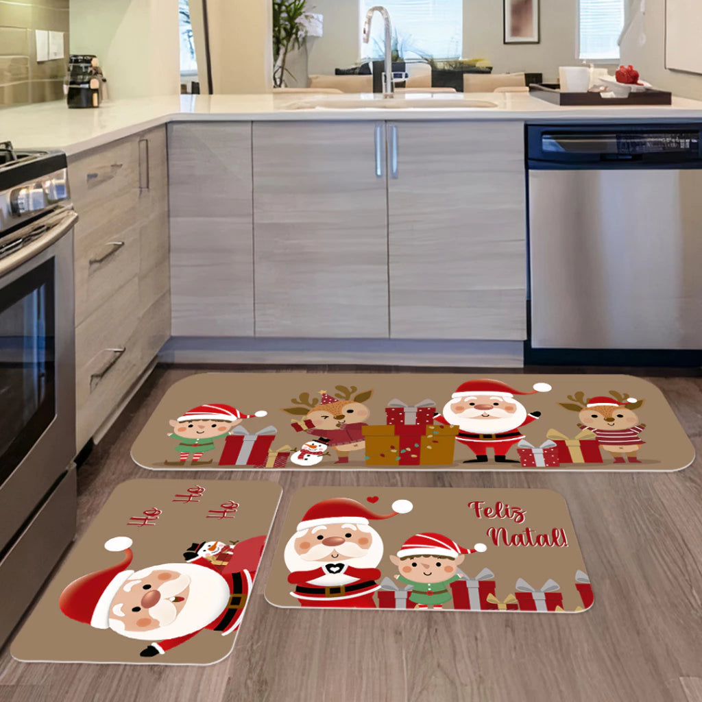 Kit Tapete Natal LuxoClean | Praticidade e Alegria para Receber a Família | Kit 3 Unidades