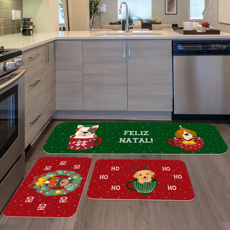 Kit Tapete Natal LuxoClean | Praticidade e Alegria para Receber a Família | Kit 3 Unidades
