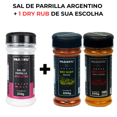 Kit Temperos Gourmet Grill | Sabores Autênticos e Presente Inesquecível | Kit Sal + Tempero à escolha