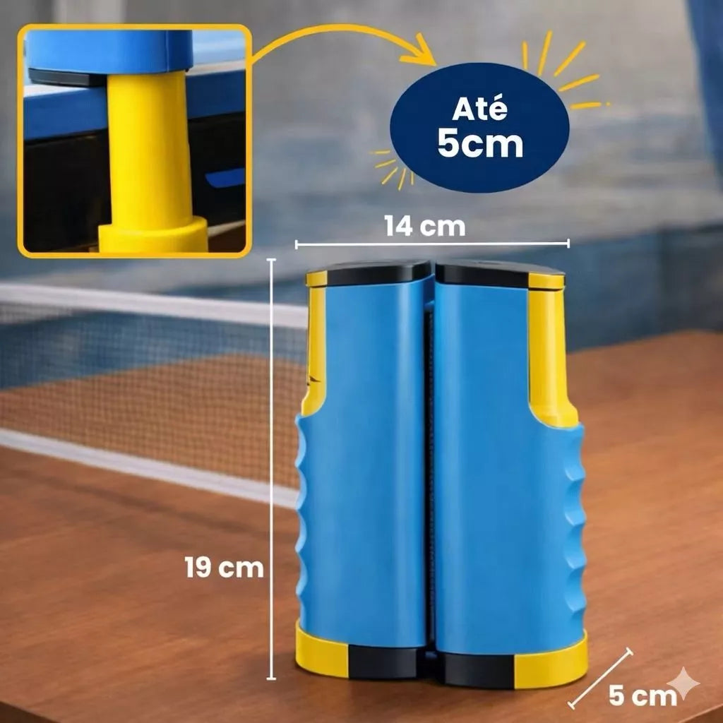 Kit Tênis de Mesa com Rede Retrátil | Diversão Rápida em Qualquer Lugar
