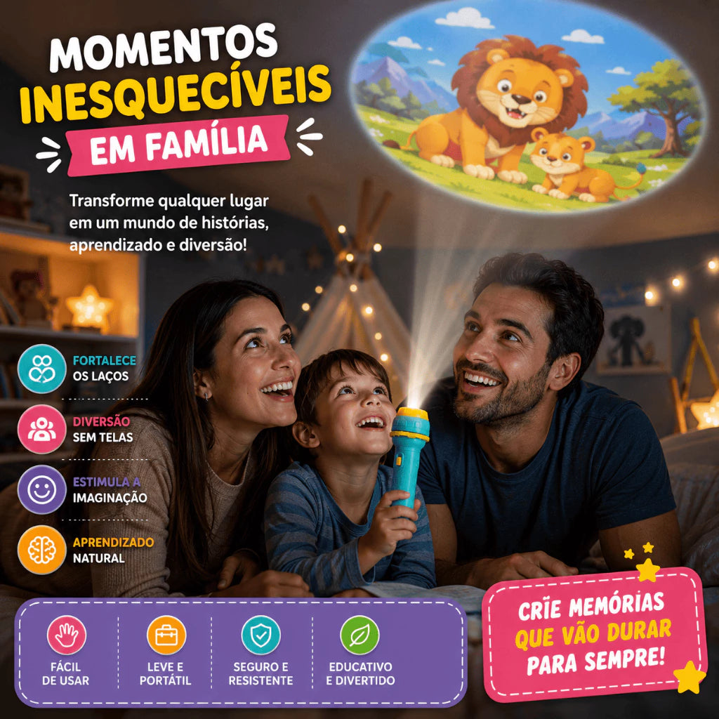 Lanterna Mágica Infantil | Projeta Imagens e Estimula a Criatividade