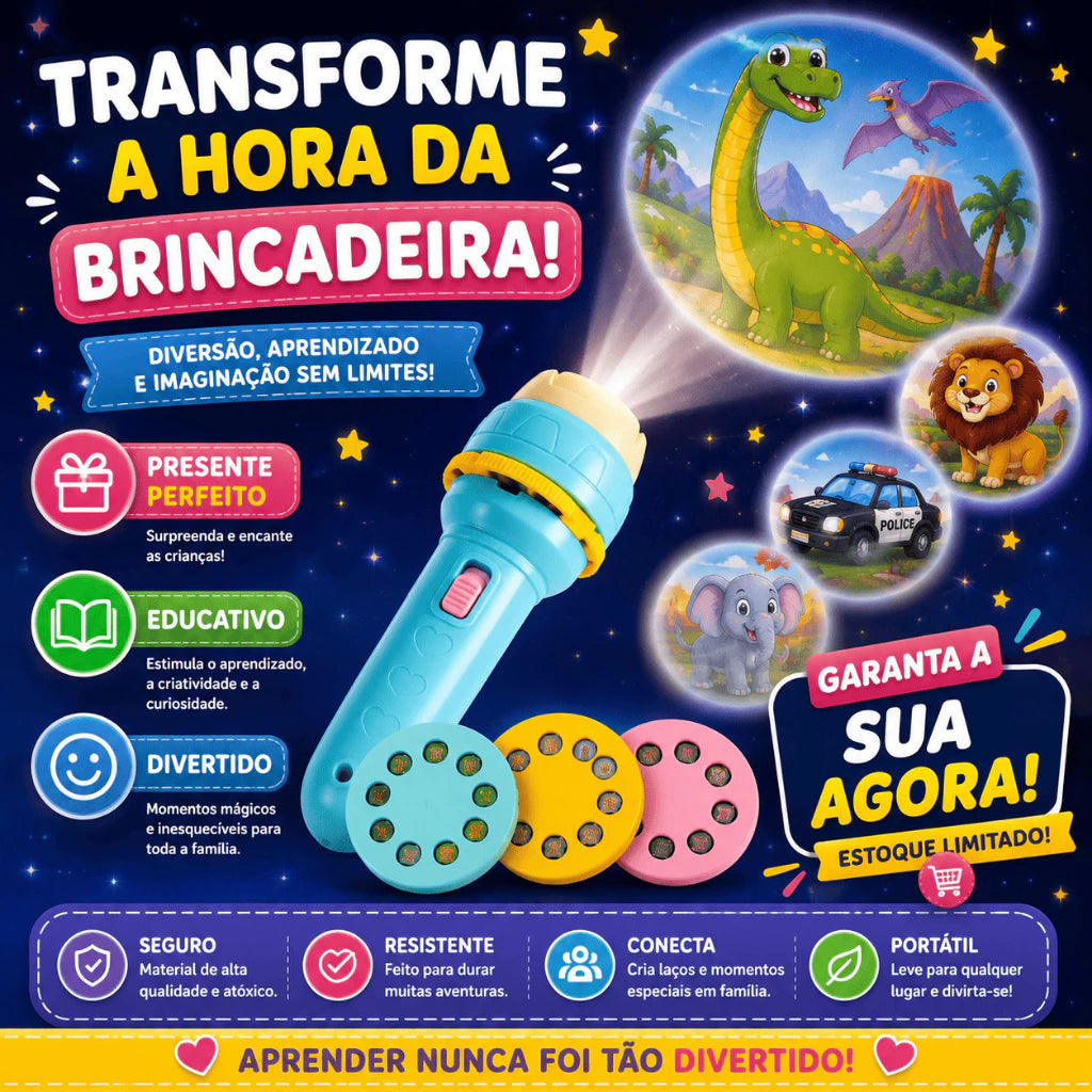 Lanterna Mágica Infantil | Projeta Imagens e Estimula a Criatividade