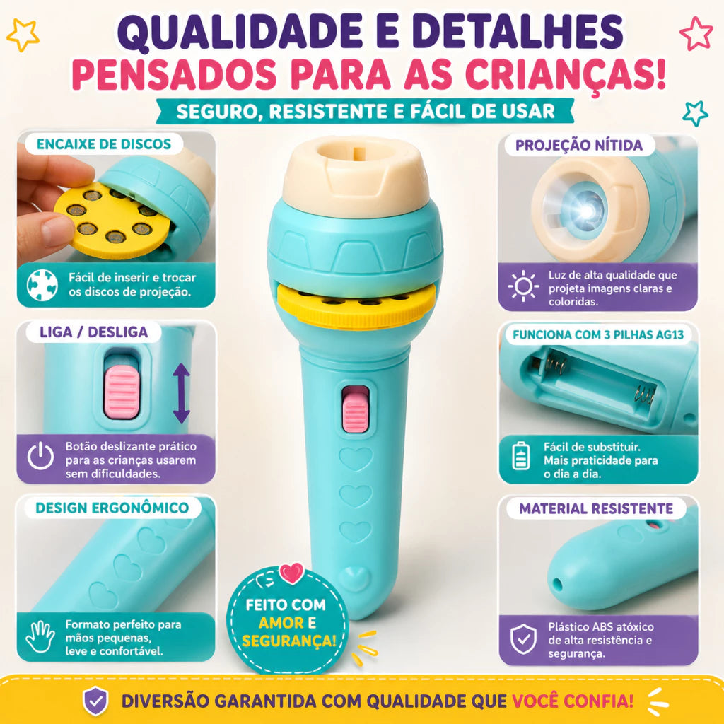 Lanterna Mágica Infantil | Projeta Imagens e Estimula a Criatividade