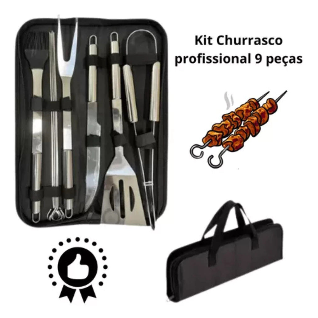 Maleta Churrasco Profissional | Cortes Perfeitos e Utensílios de Alta Durabilidade