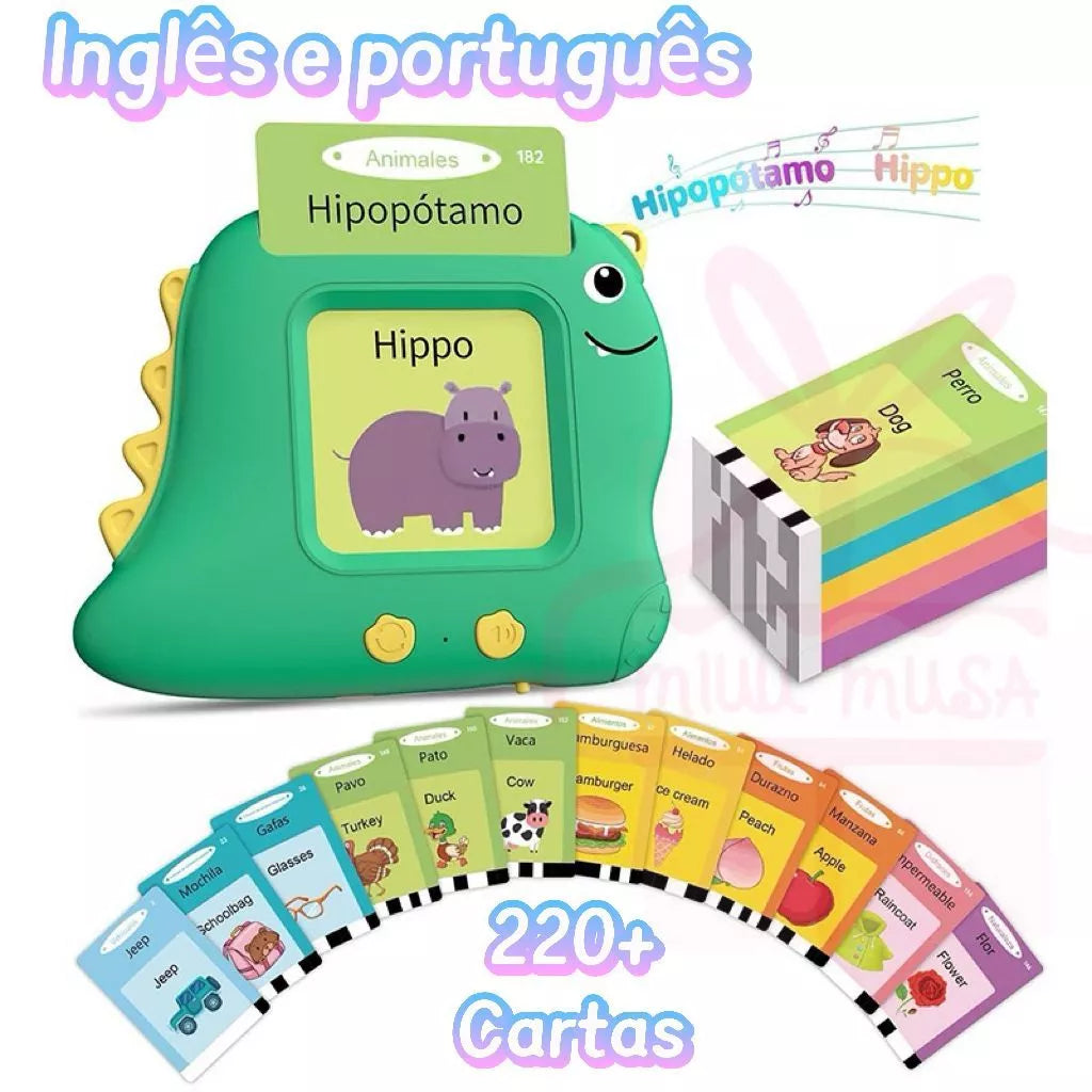 Máquina de Cartões Educativa Bilíngue | Aprenda Português e Inglês Brincando